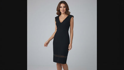 Roberto Cavalli Black Knit and Lace Midi Dress 14