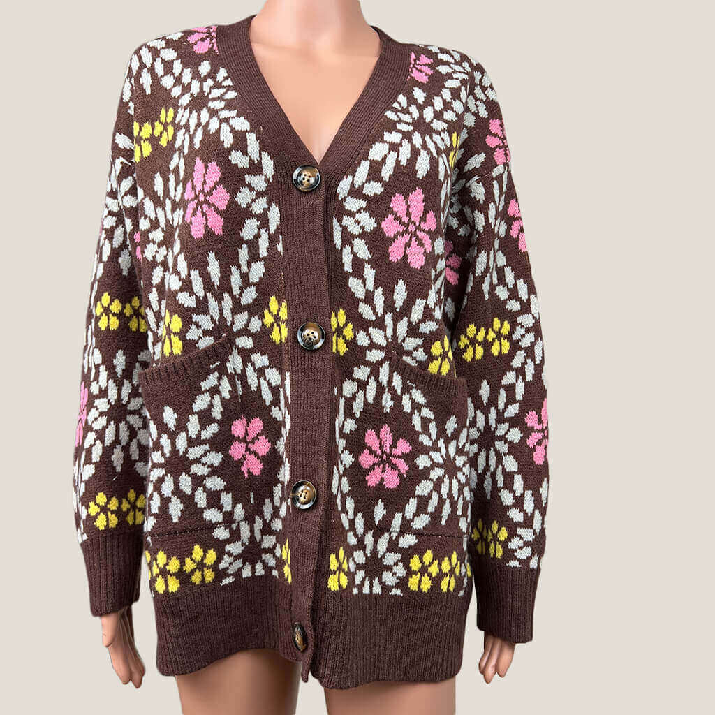 BBWM Floral Cardigan Front