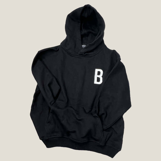 Byoso Mens Staple Hoodie Black Large Front