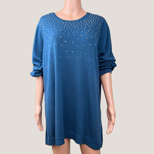 Beme Blue Jewelled Jumper