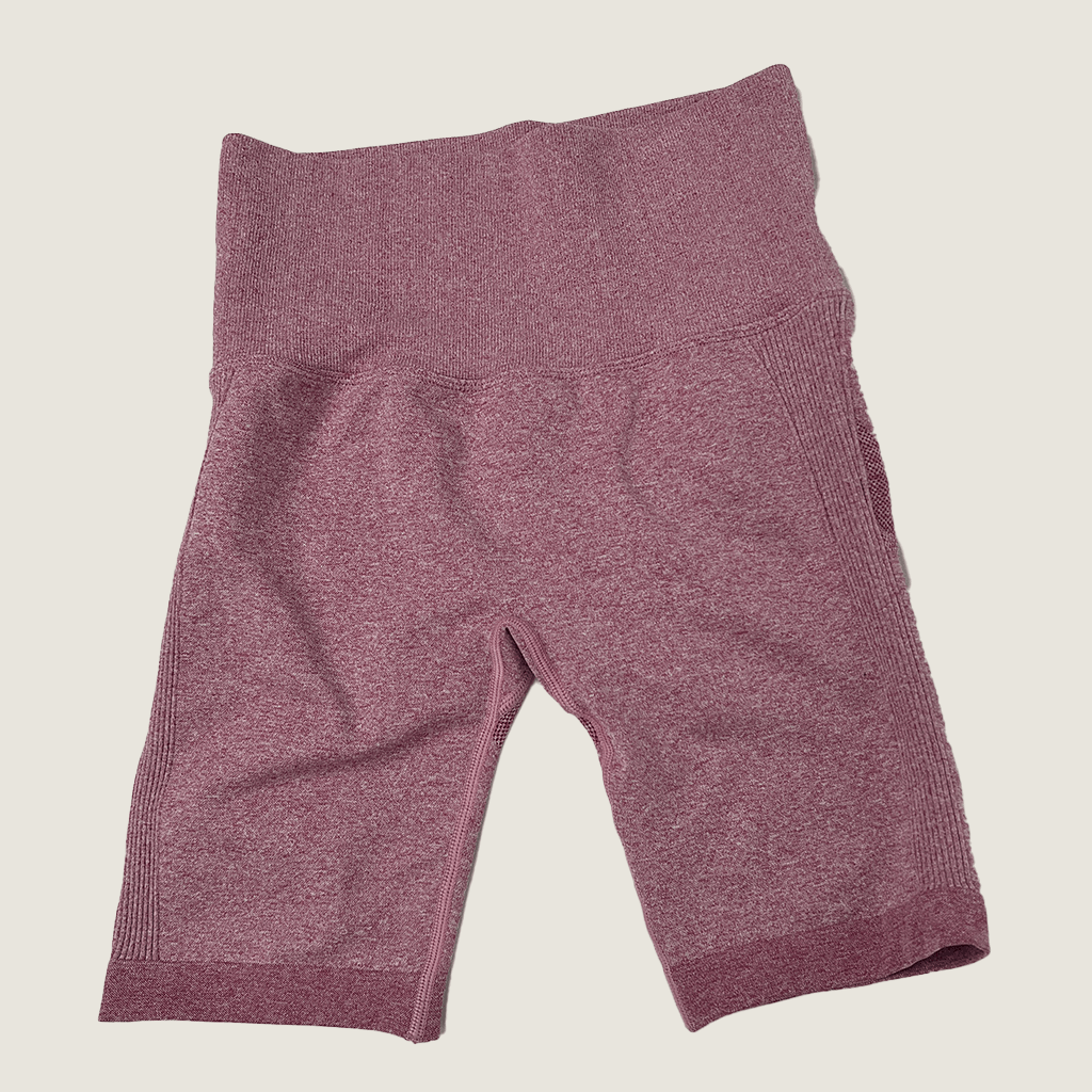 Women's High Waist Bike Shorts Front Pink
