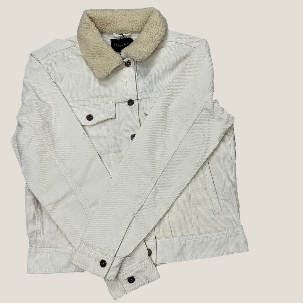 Brave Soul cream jacket front