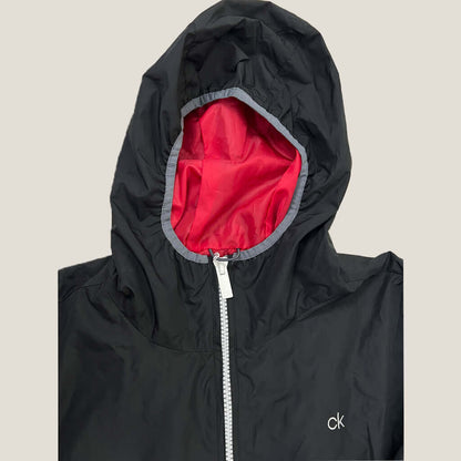 Mens Black Golf Hooded Jacket Large Hoodie Detail