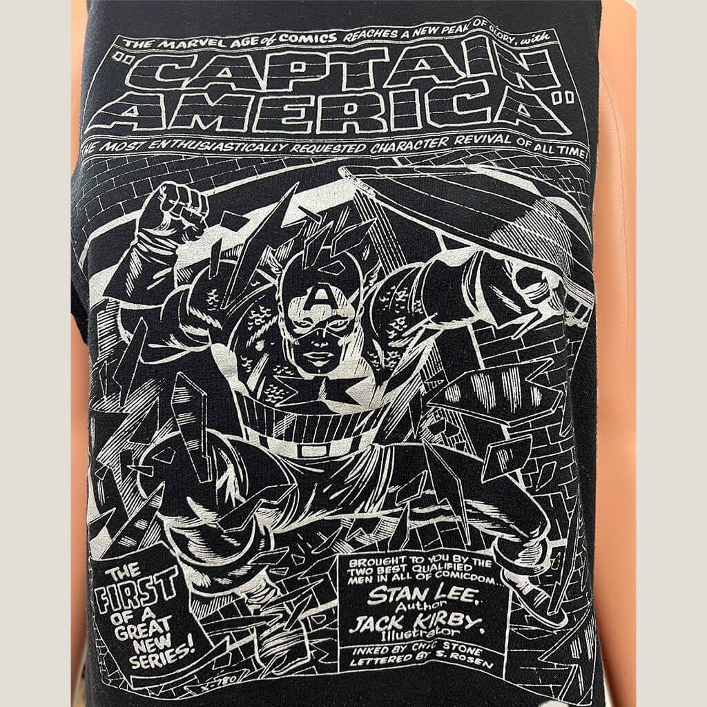 Marvel Captain America Black Tank Top Back