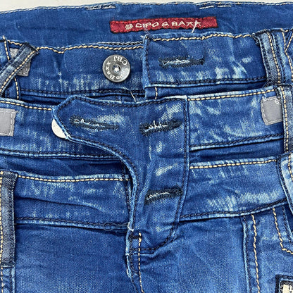 Waist detail Cipo & Baxx Triple Layer Jeans 