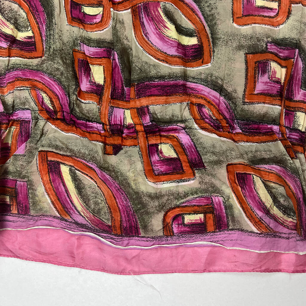 Navada Duffy Colorful Slip Dress Small Hem Detail