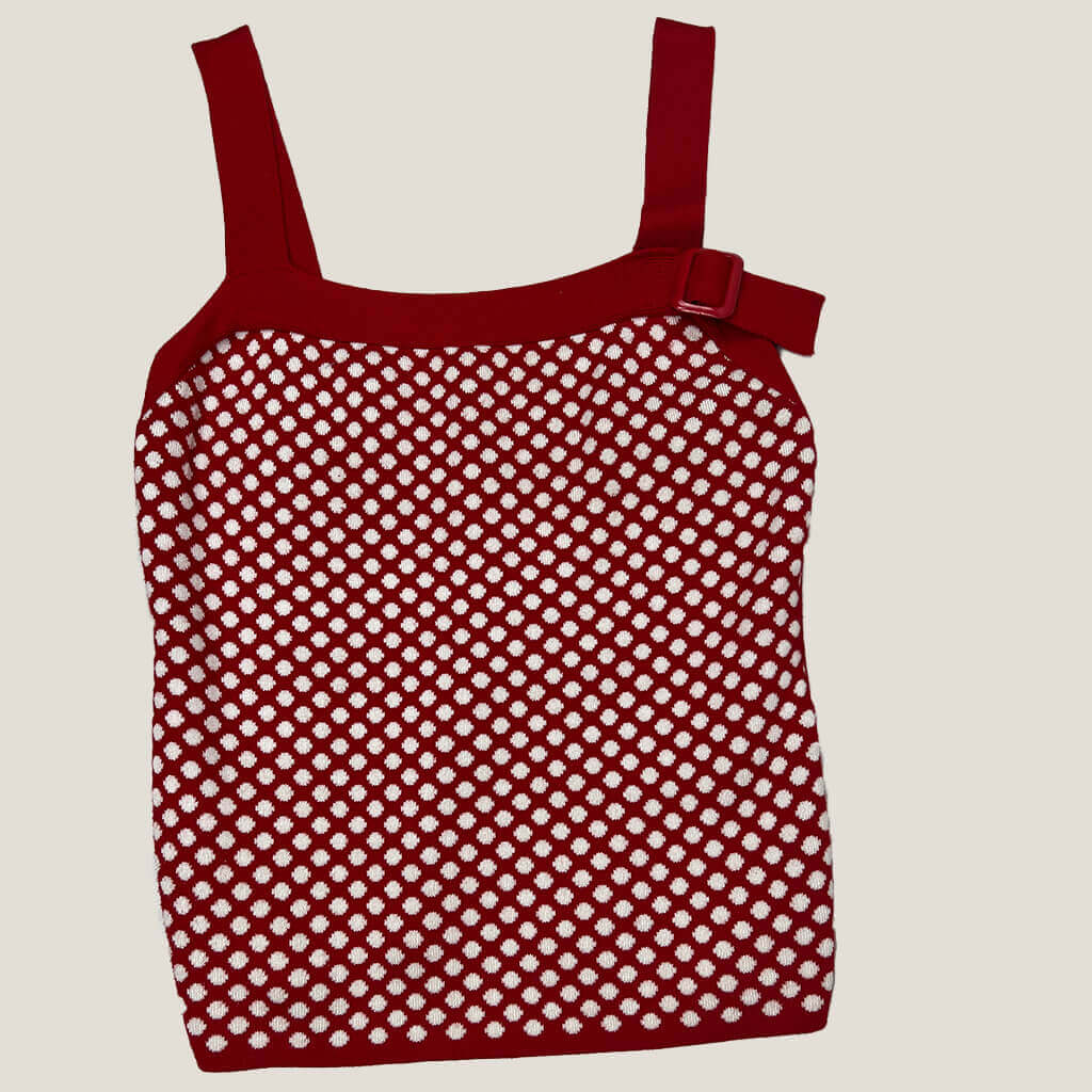 Front Dangerfield Womans Red Polkadot Top