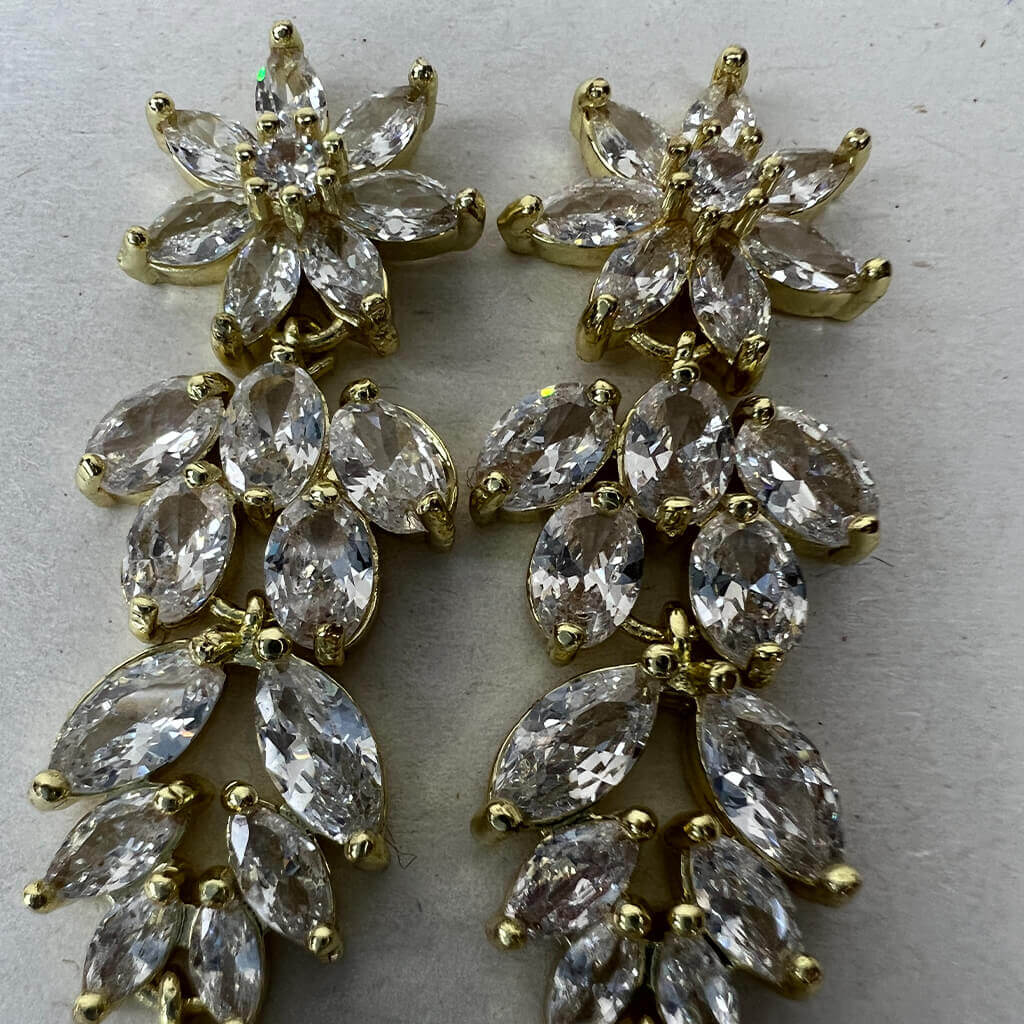 Gold Filled Drop Earrings Detail
