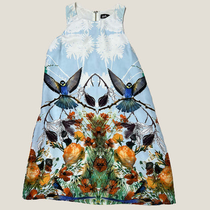 Dotti Bird Pattern Summer Dress Front