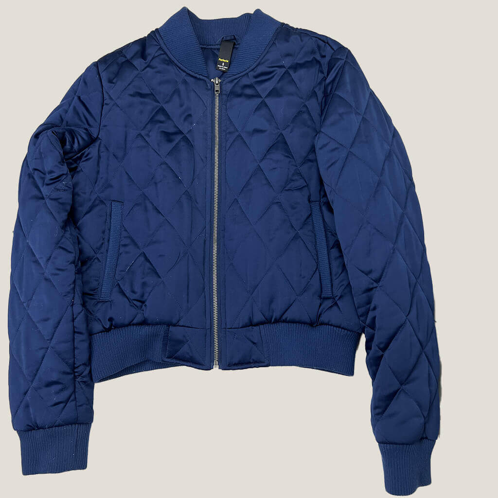 Factorie blue bomber jacket front