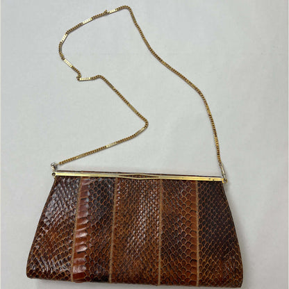 Faigen Vintage Snakeskin Handbag Front