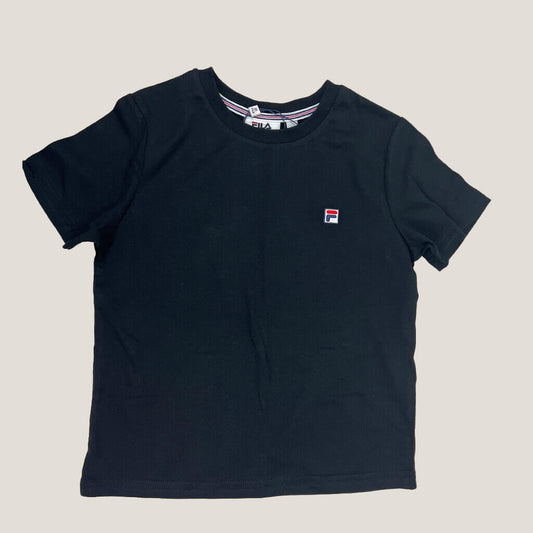 Fila Black Kids Badge T-Shirt Front