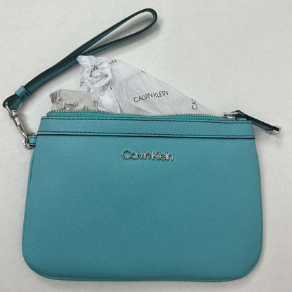 Calvin Klein Saffiano Zip Wristlet Purse Front