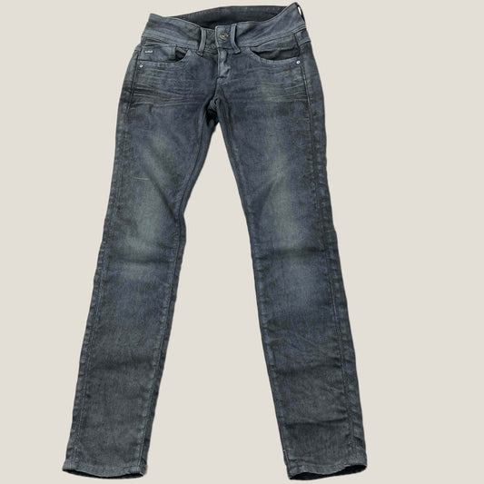 Front G Star Black Raw Lynn Mid Rise Skinny