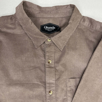 Ghanda Cord Shirt Collar Detail