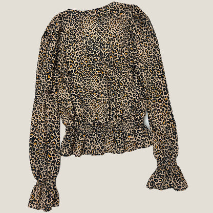 Glassons Leopard Print Shirt 10 Back View