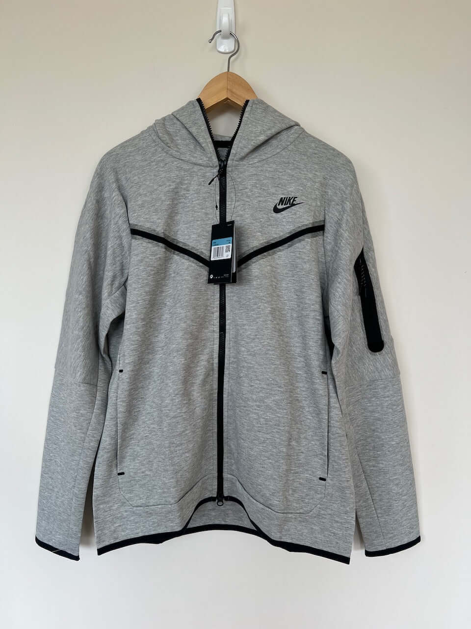 Mens Nike Black Tech Fleece Hoodie Front