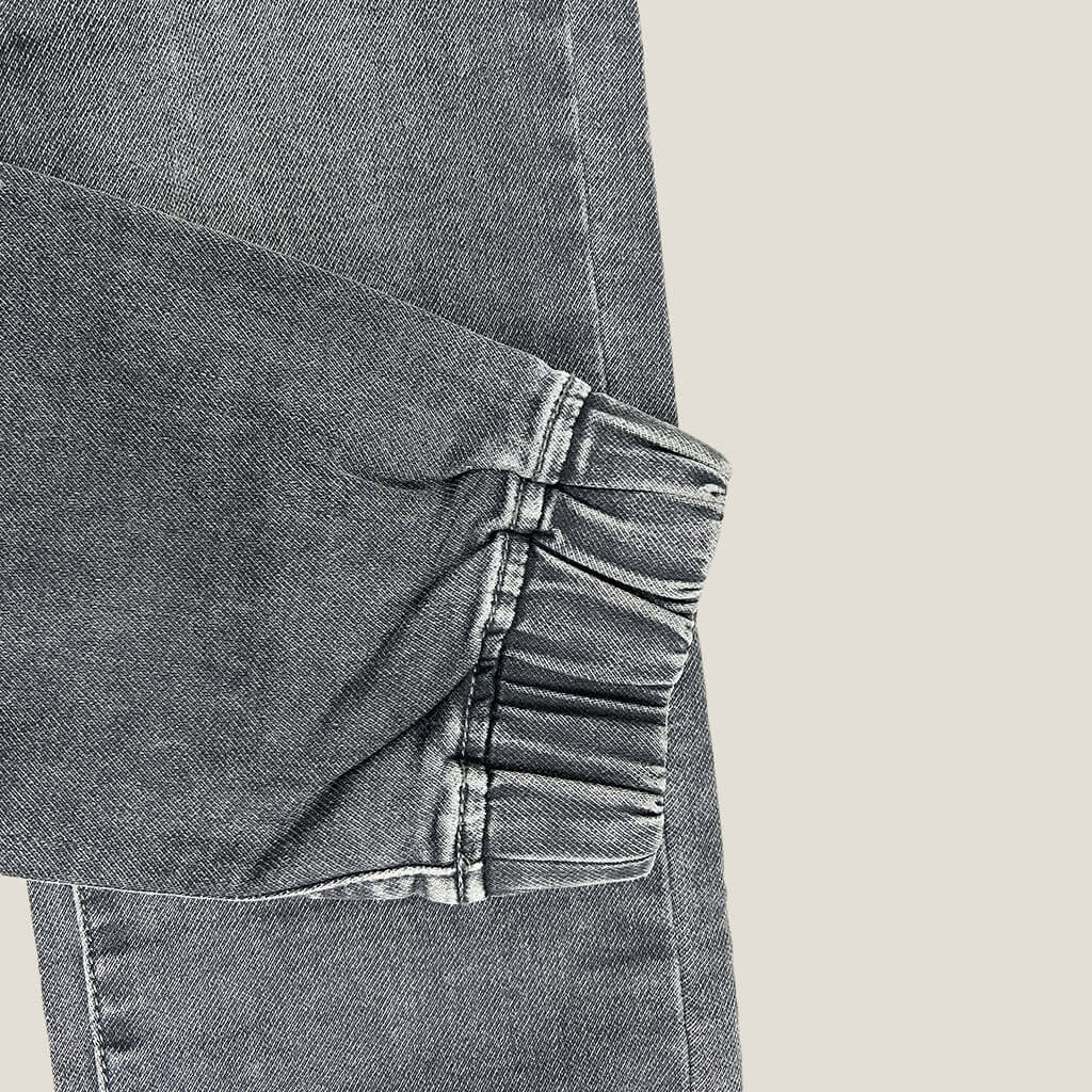 Industrie Mens Slim Jeans Black Drifter Cuff Detail