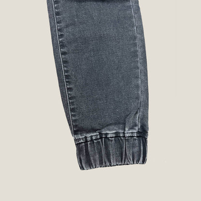 Industrie Mens Slim Jeans Black Drifter Cuff