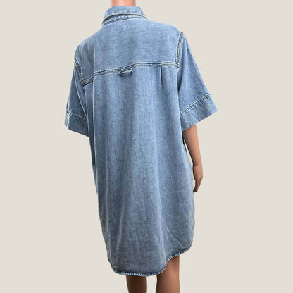 Jag Denim Oversize Shirt Dress Back