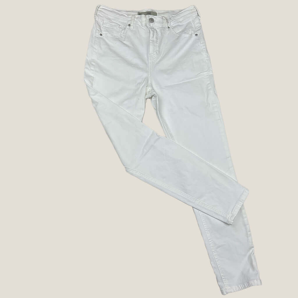 Topshop Jamie White Jeans High Rise Skinny Front