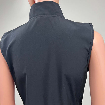 Jimmy Jean Black Sleeveless Asymmetric Dress Back Collar