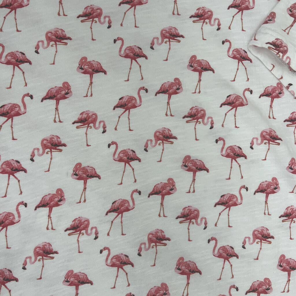 Kenji Flamingo Tee Patern Detail