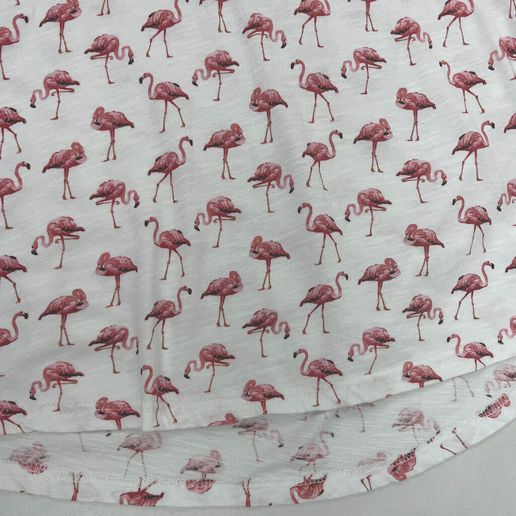 Kenji Flamingo Tee Hem Detail