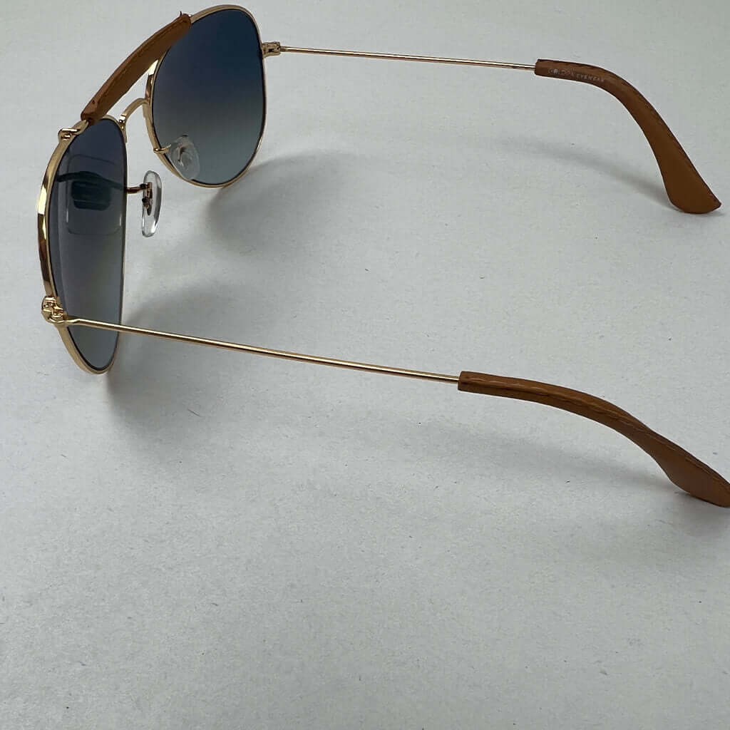 Sunglasses Sting Ray Gold Metal Frame Back