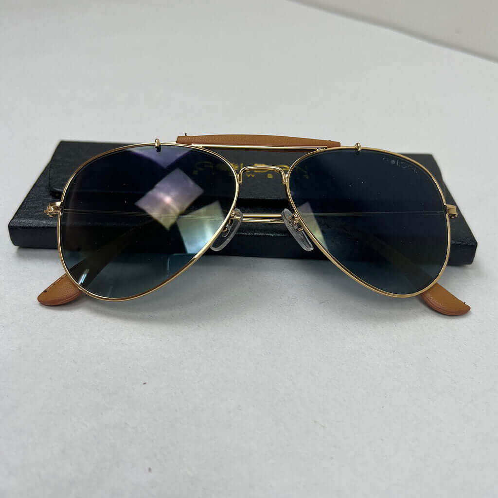 Sunglasses Sting Ray Gold Metal Frame Above
