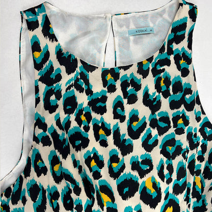 Kookai Abstract Pattern Dress Collar Detail