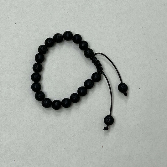 Bracelet, Lava Stone Style all black