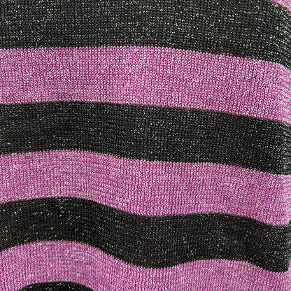 Little Party Dress Pink and Black Stripped Jumper Fabric Detail