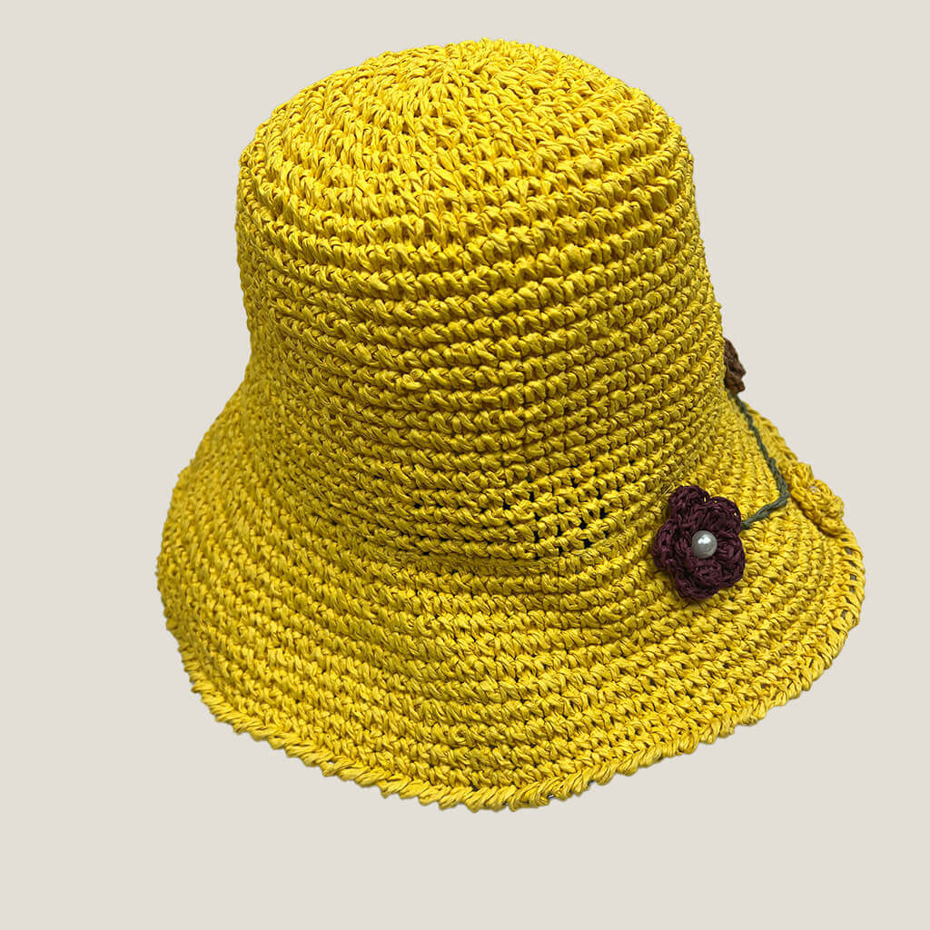 Lala Summer Straw Hat With Flower Detail