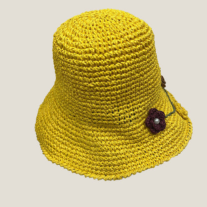 Lala Summer Straw Hat With Flower Detail