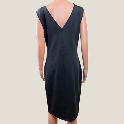 Sleeveless Draping Evening Dress Back