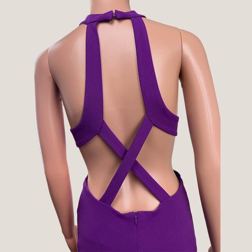 Meshki Briana Cut Out Midi Dress Open Back Detail