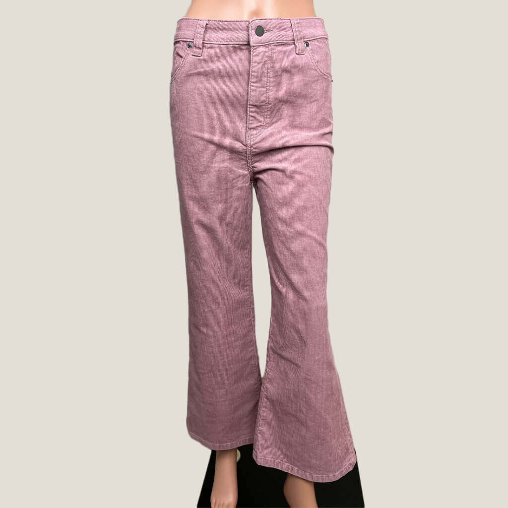 Mister Zimi Tan Corduroy Flares Front Pink
