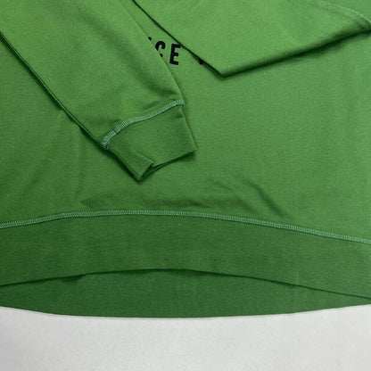 NY City oversize green woman sweat hem and cuff detail
