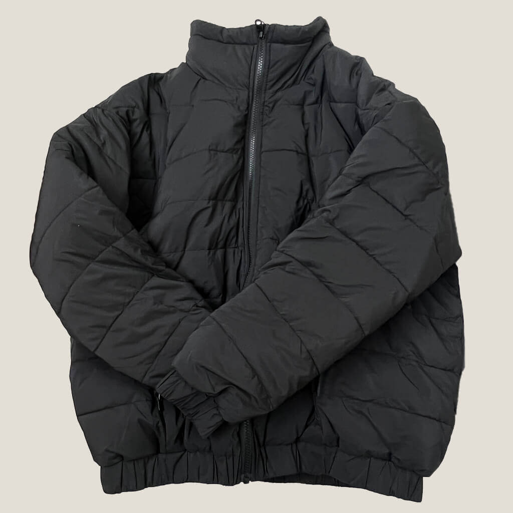 Nimble Woman Black Fleece Reversible Jacket M/L Front 