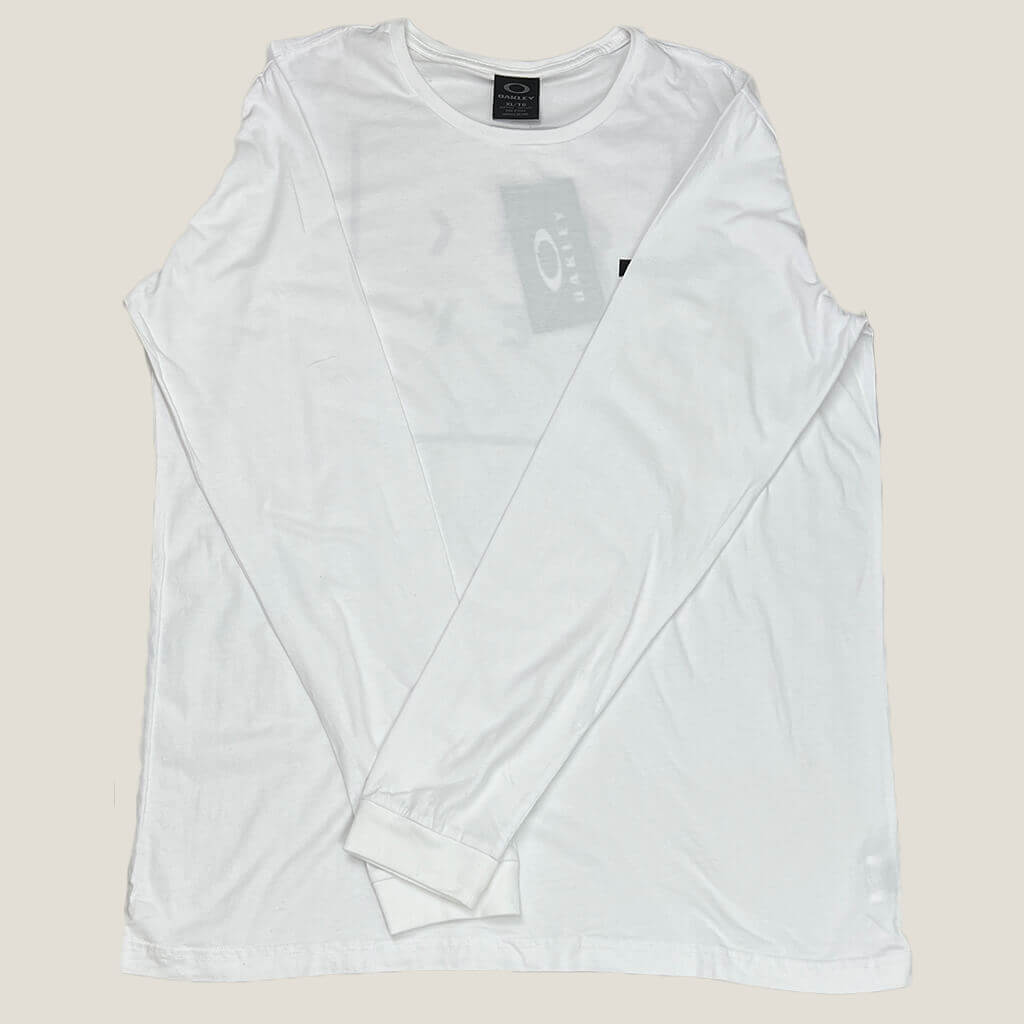 Oakley White Long Sleeve Logo T-Shirt 