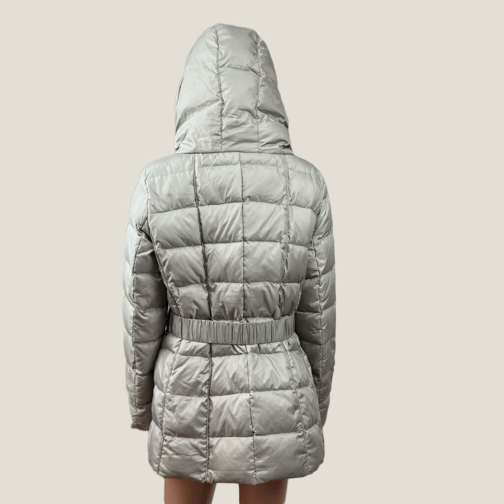 Oltre Beige Puffer Coat Back