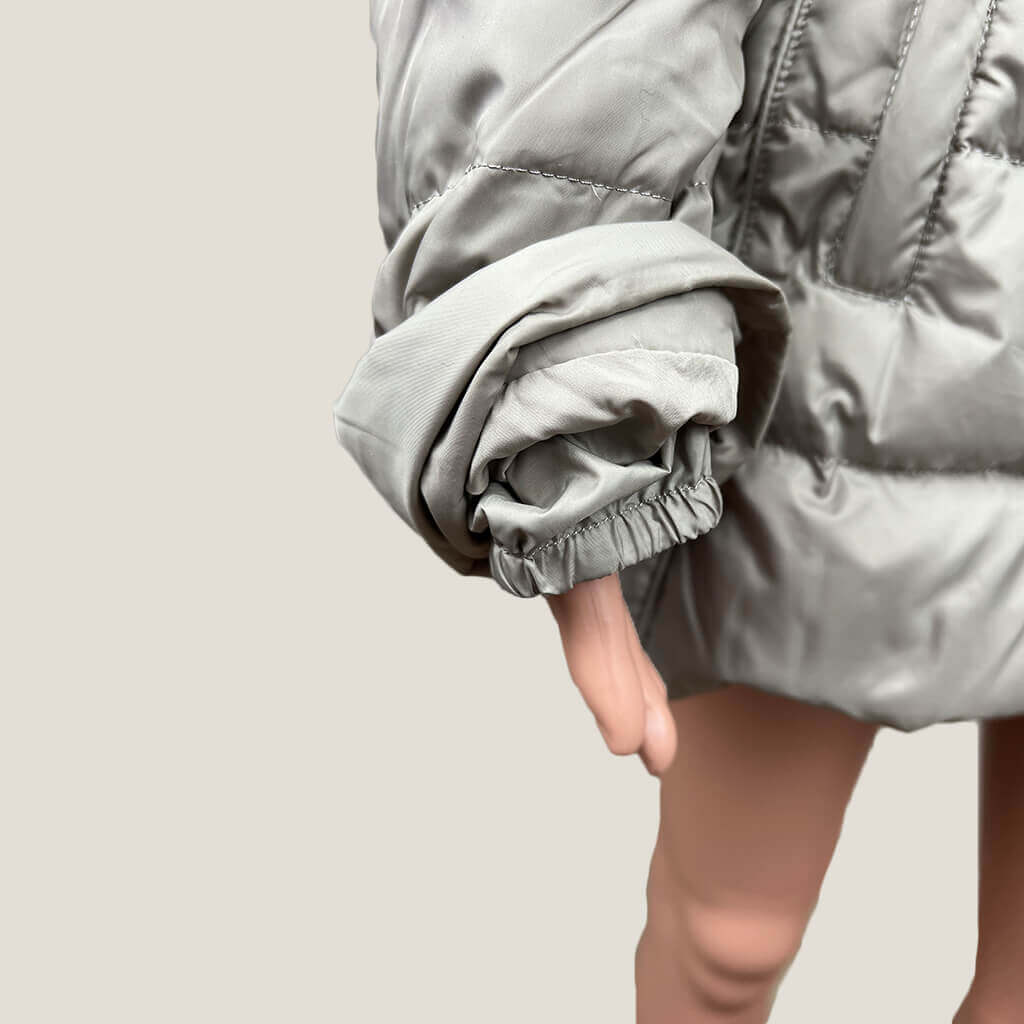 Oltre Beige Puffer Coat Sleeve