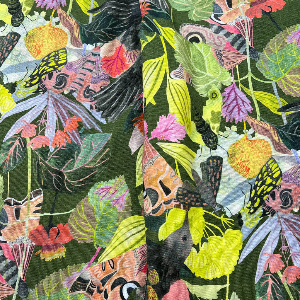 Gorman Artist Collaboration Garden Print Overalls 14 Pattern Detail