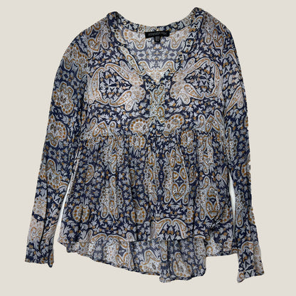 Front Forever New Sheer Paisley Top