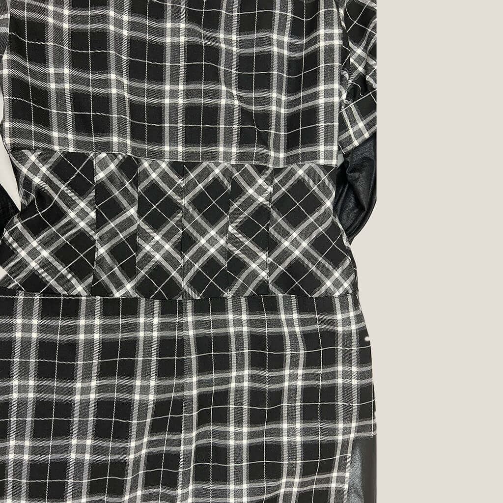 Pianura B&W Plaid Dress Waist Detail