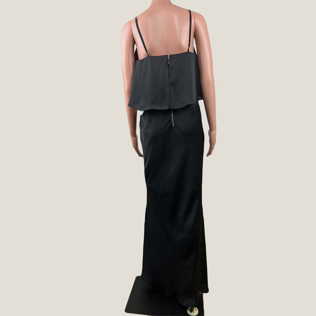 Pilgrim Black Sleeveless Gala Maxi Dress Back