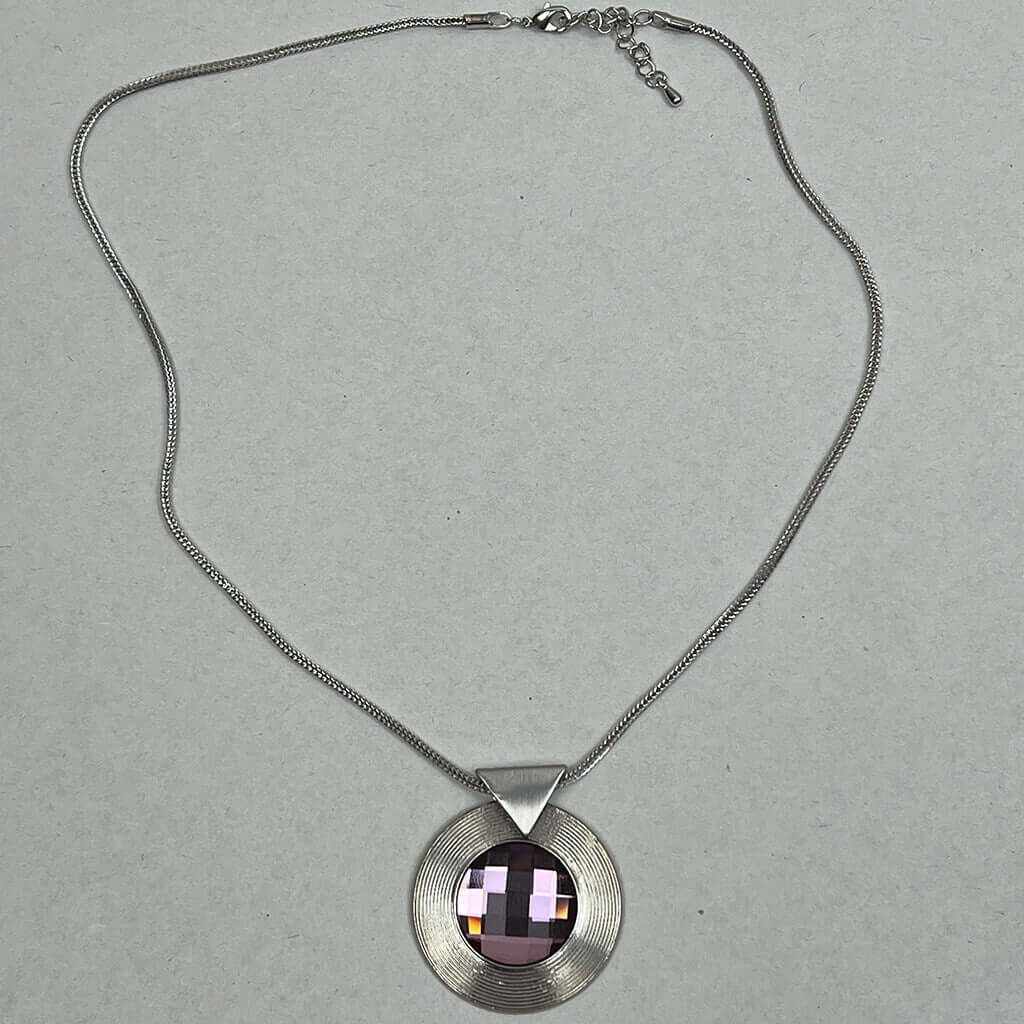 Swarovski Crystal Elements Pendant And Necklace on white