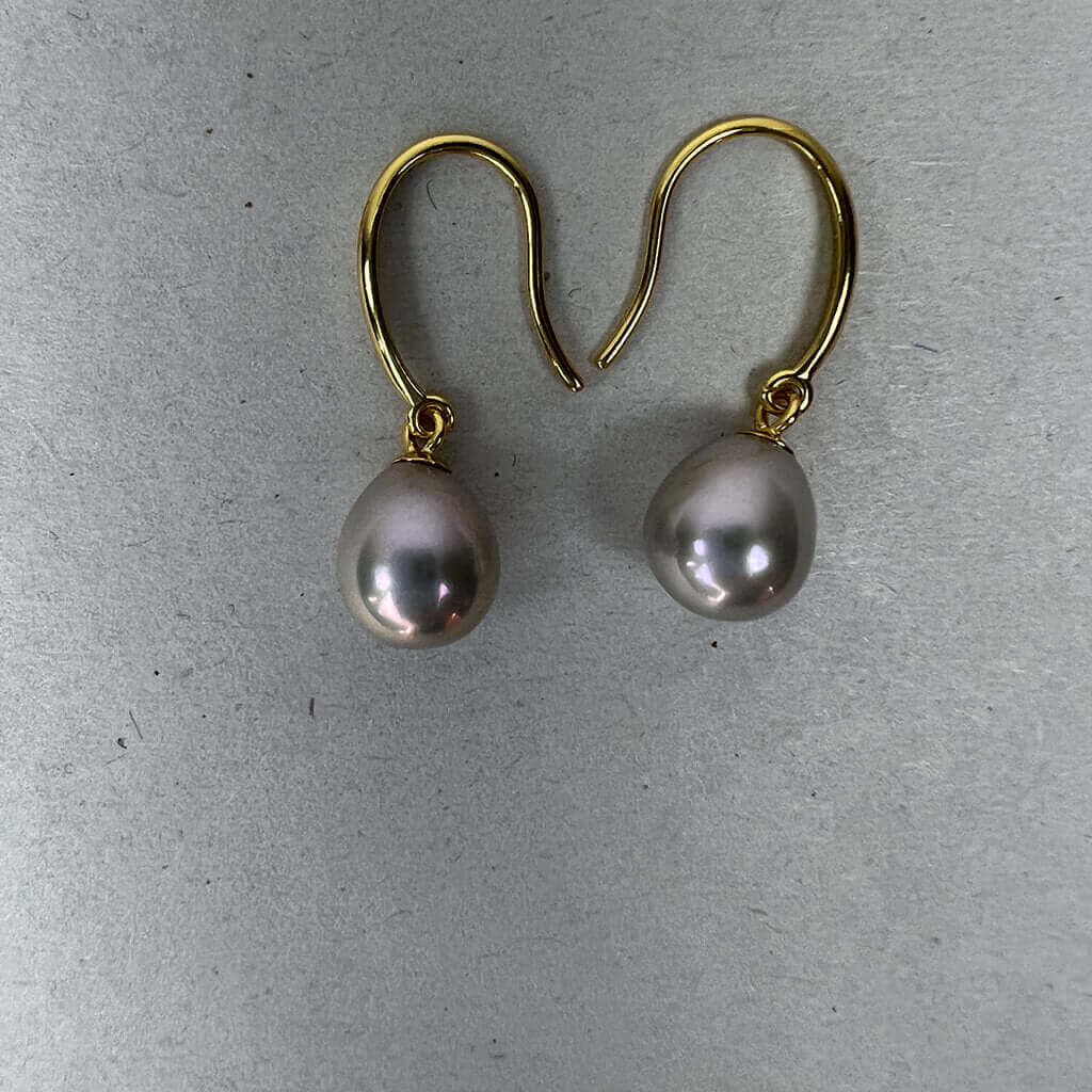 Cultured Freshwater Purple Pearl Drop Earrings Single Pair