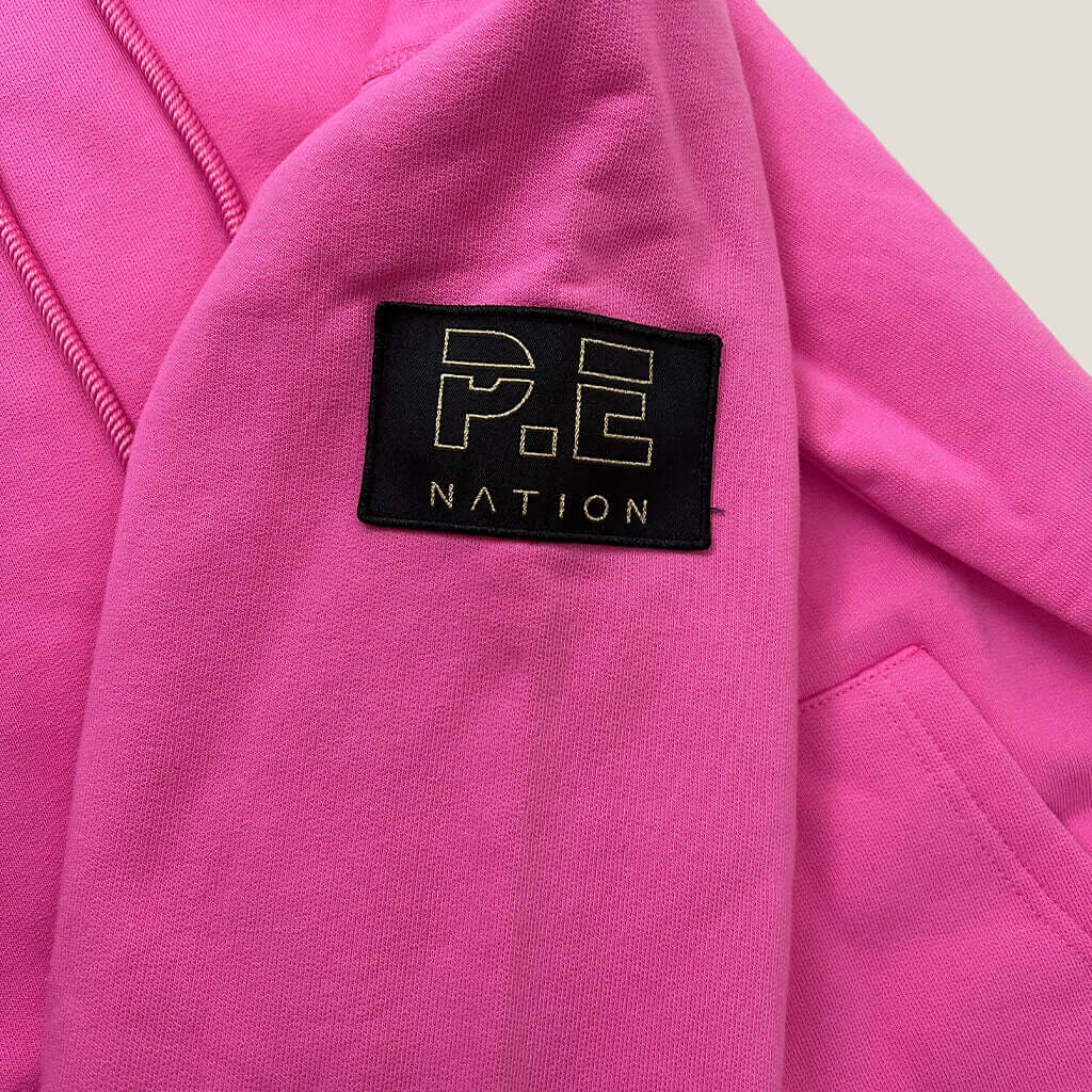 PE Nation Pink Reset Hoodie L Sleeve Detail